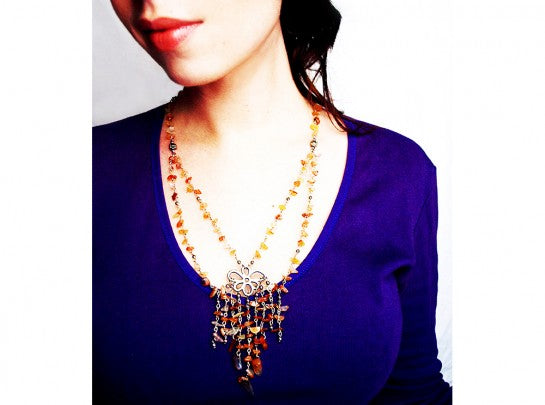 Collar Cascada Cornalina