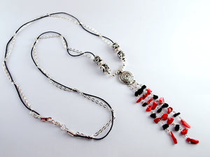 Collar Cordelia Negra Coral