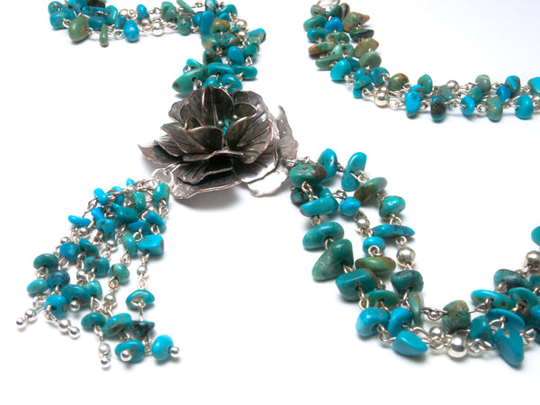 Collar Flora Turquesa