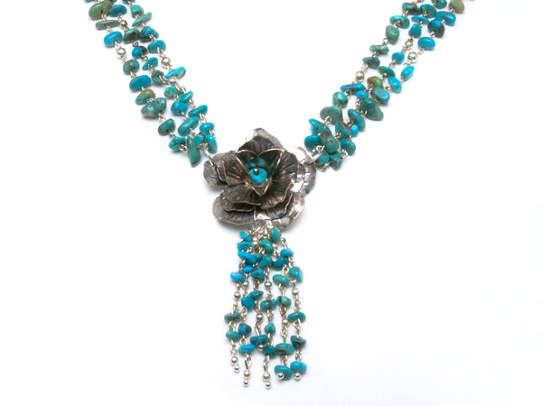 Collar Flora Turquesa